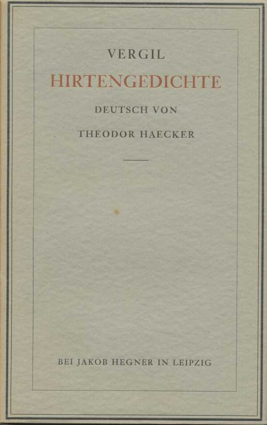 HAECKER, Theodor - Vergil